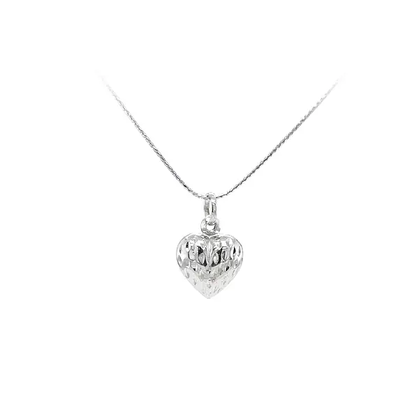Pendant Heart of White Gold