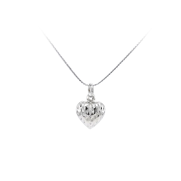Pendant Heart of White Gold