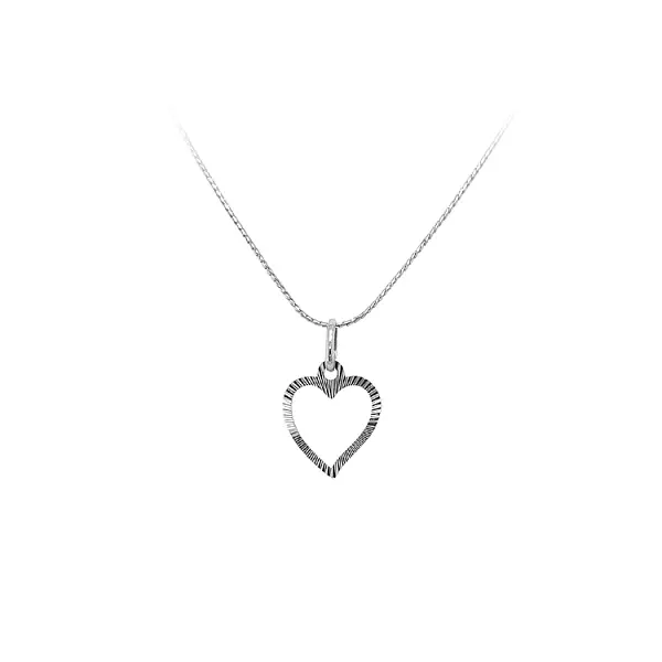 Pendant Heart of White Gold