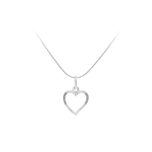 Pendant Heart of White Gold