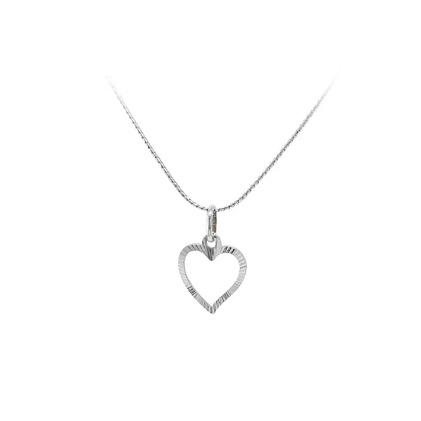 Pendant Heart of White Gold