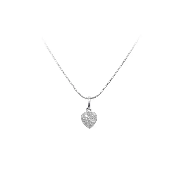 Pendant Heart of White Gold