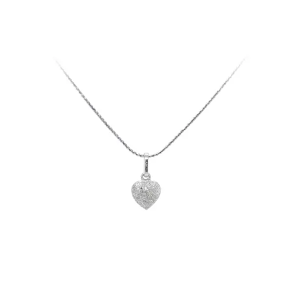 Pendant Heart of White Gold