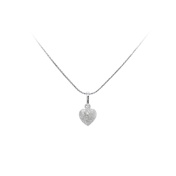 Pendant Heart of White Gold