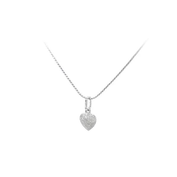 Pendant Heart of White Gold
