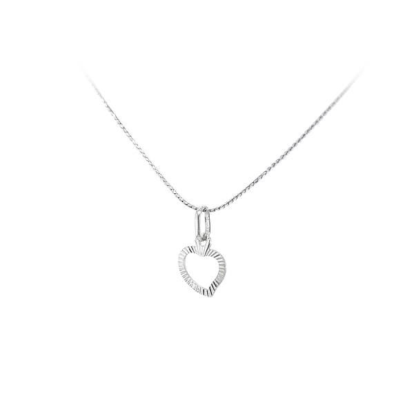 Pendant Heart White Gold