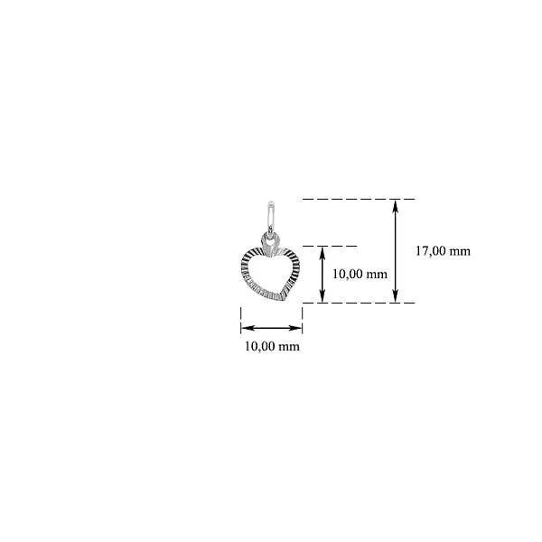 Pendant Heart White Gold