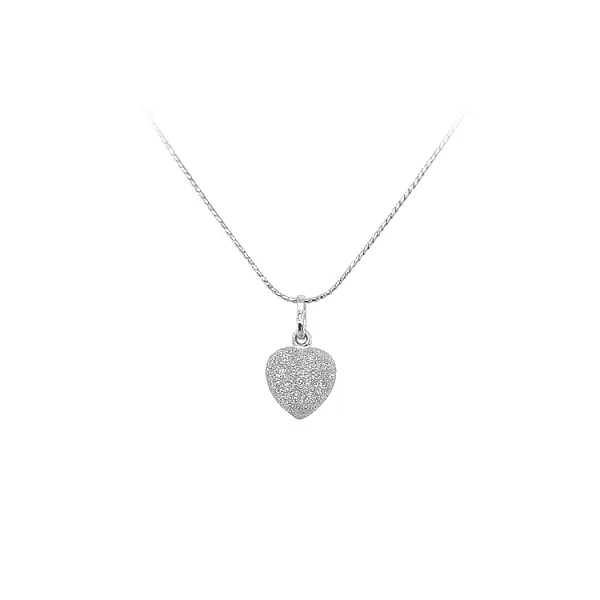Pendant Heart of White Gold