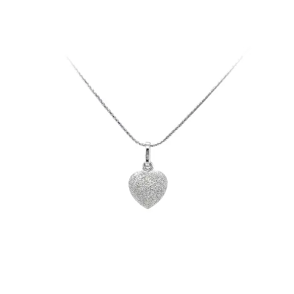 Pendant Heart of White Gold