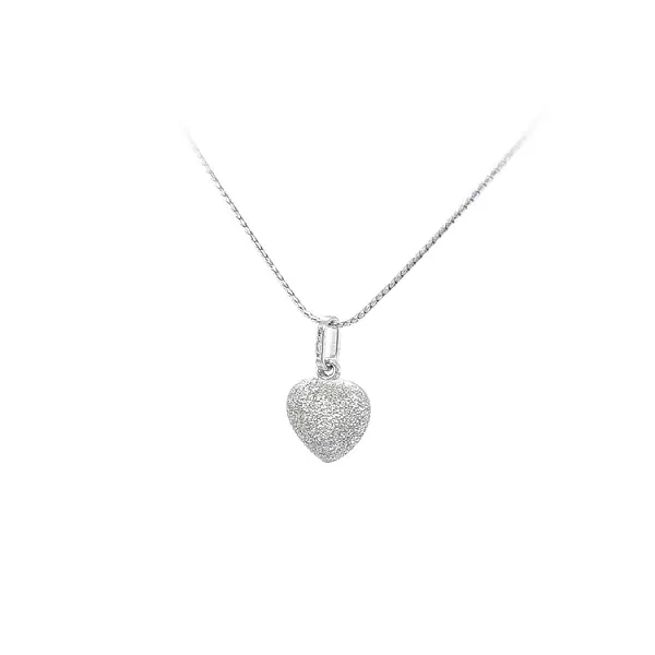 Pendant Heart of White Gold