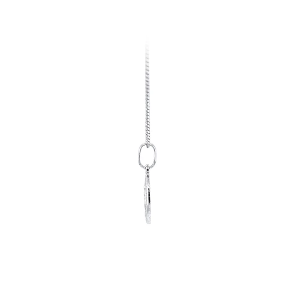 Pendant Madonna Virgin Mary of White Gold