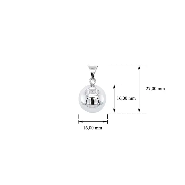 Pendant White Gold Ball