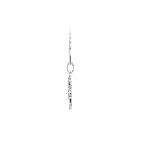 Pendant Cross with White Gold Zircons