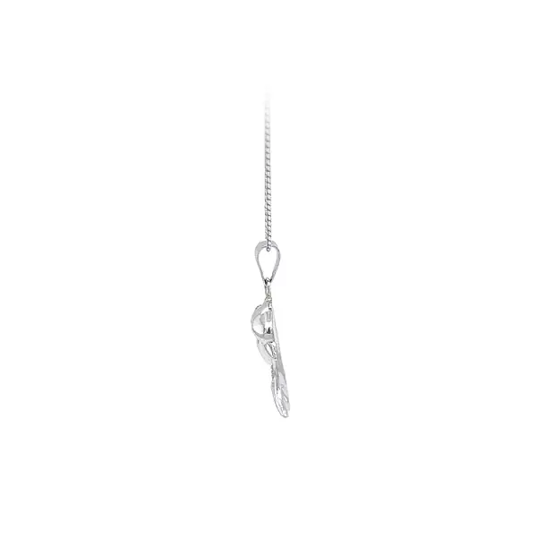 Pendant Dolphin with White Gold Zircons