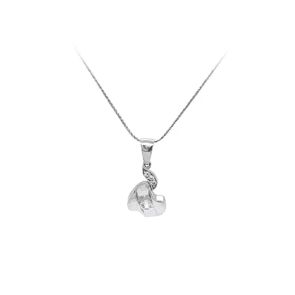 Pendant with White Gold Zircons