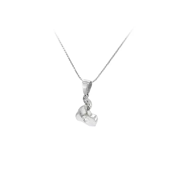 Pendant with White Gold Zircons