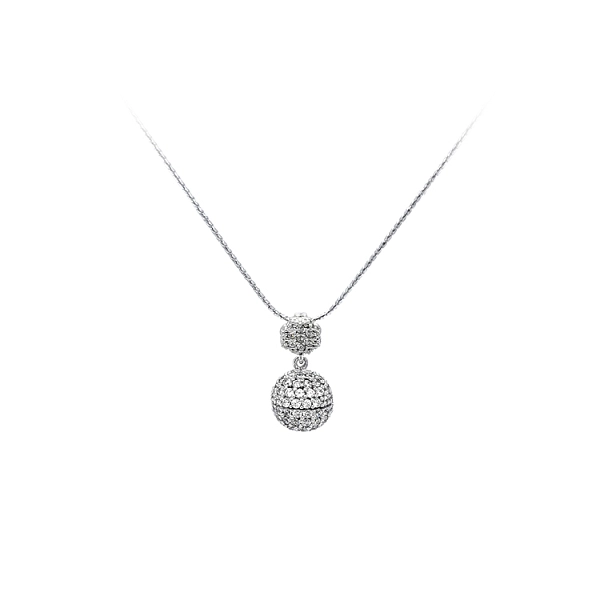 Pendant with White Gold Zircons