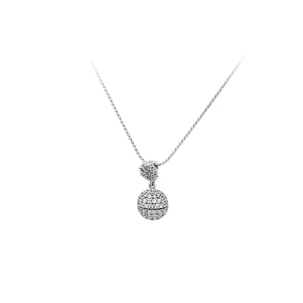 Pendant with White Gold Zircons