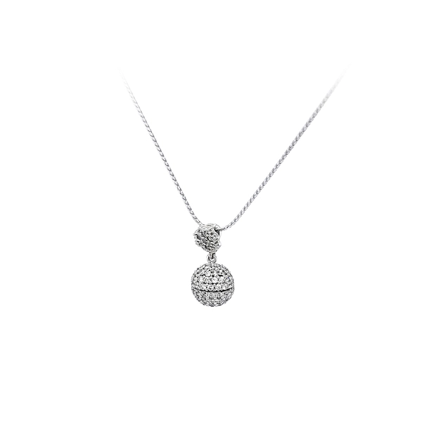 Pendant with White Gold Zircons