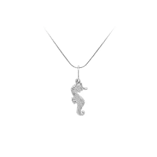 Pendant Sea Horse from White Gold