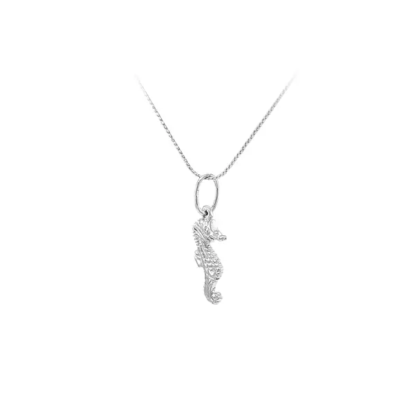 Pendant Sea Horse from White Gold