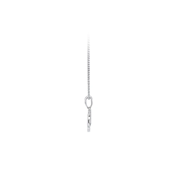 Pendant Elephant with White Gold Zircons