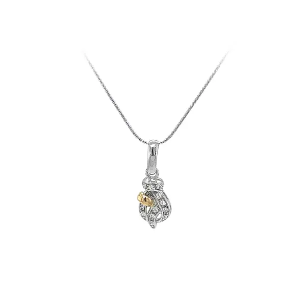 Pendant with Zircones made of Combined Gold