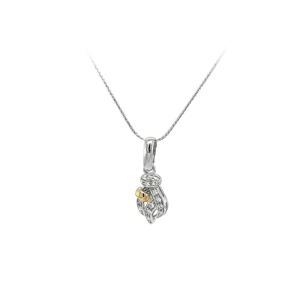 Pendant with Zircones made of Combined Gold