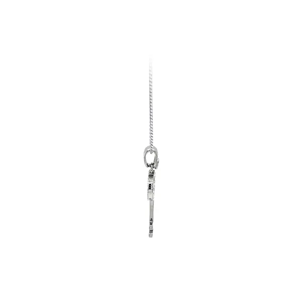 Pendant Key with White Gold Zircons