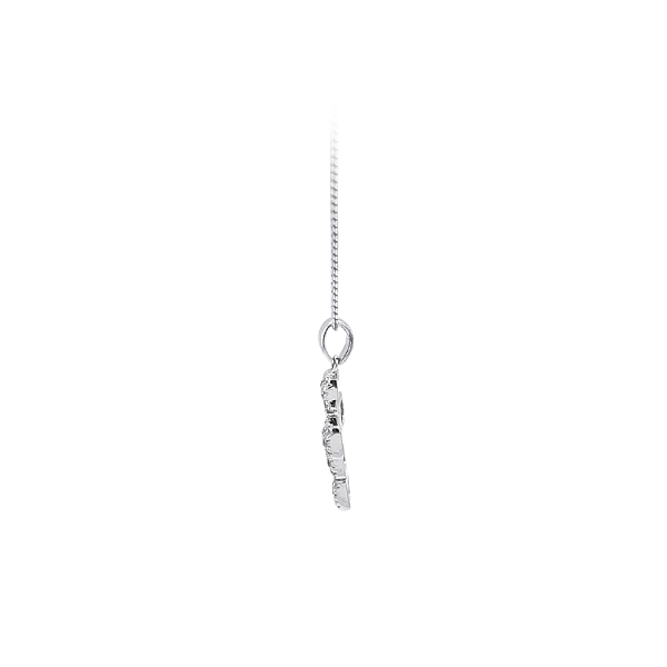Pendant Cross with White Gold Zircons