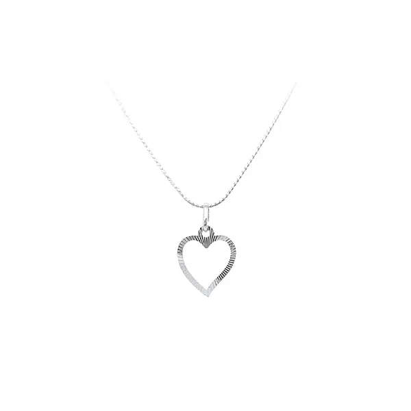 Pendant Heart of White Gold