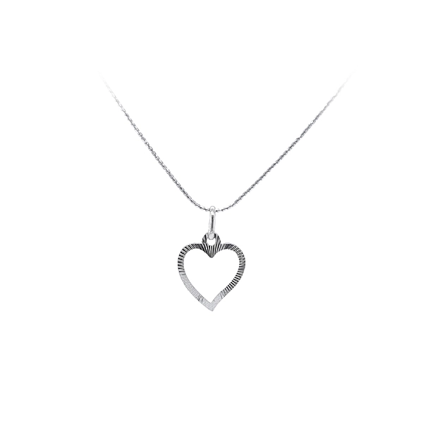 Pendant Heart of White Gold