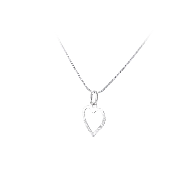 Pendant Heart of White Gold