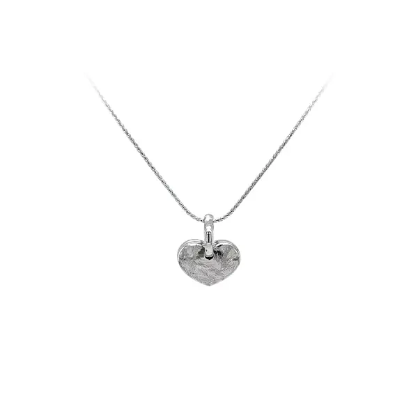 Pendant Heart of White Gold