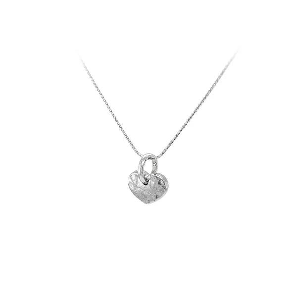 Pendant Heart of White Gold
