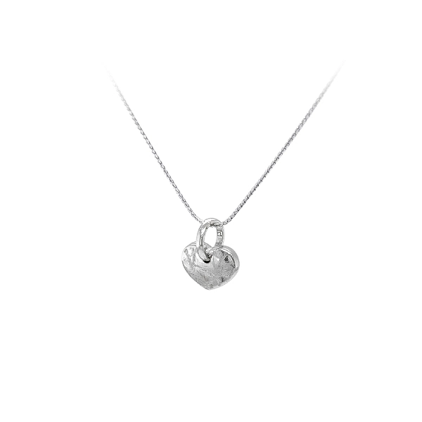 Pendant Heart of White Gold