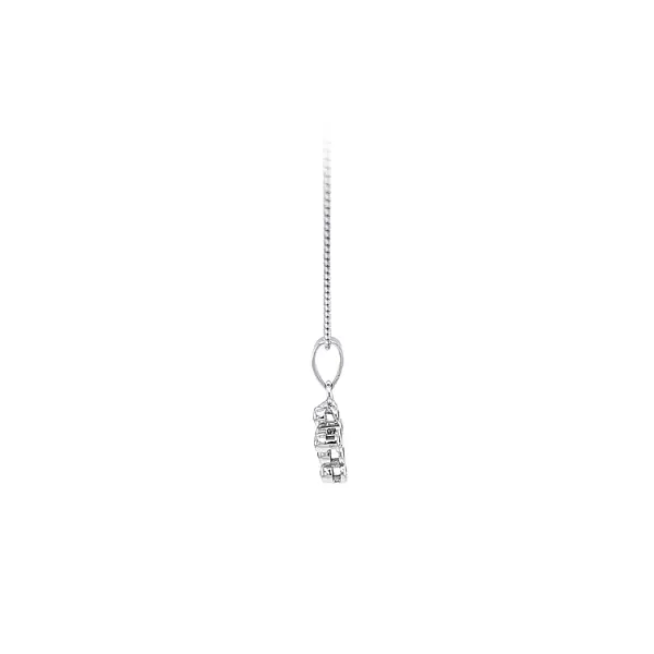 Cross with White Gold Zircons