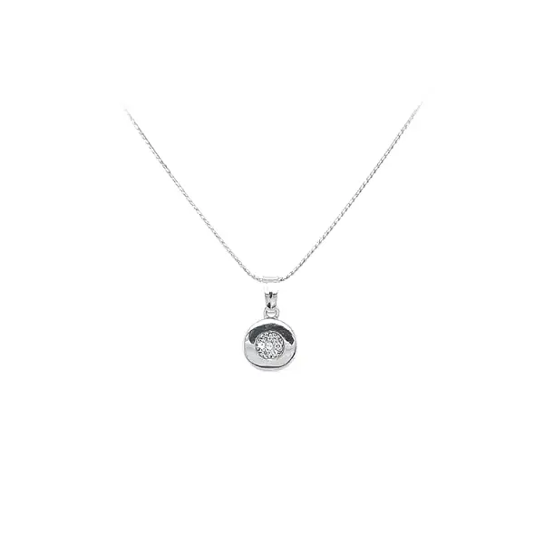 Pendant with White Gold Zircons