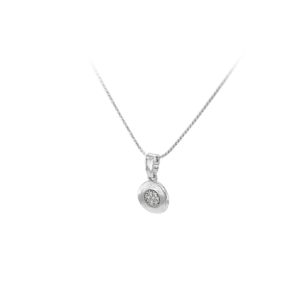 Pendant with White Gold Zircons