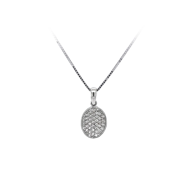 White Gold Zircon Pendant