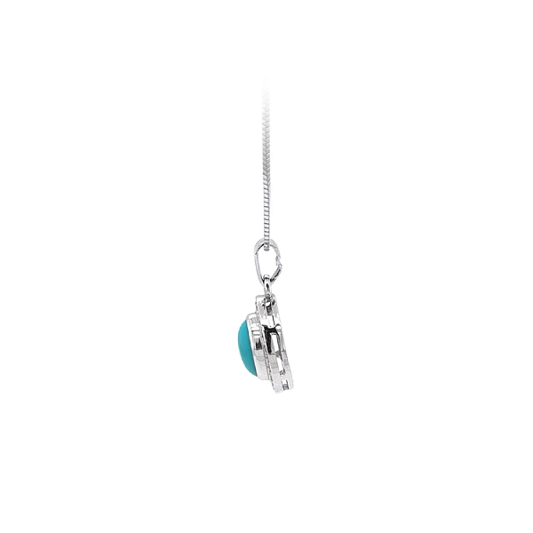 Pendant with Turquoise from White Gold