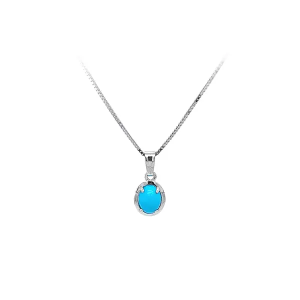 Pendant with Turquoise from White Gold