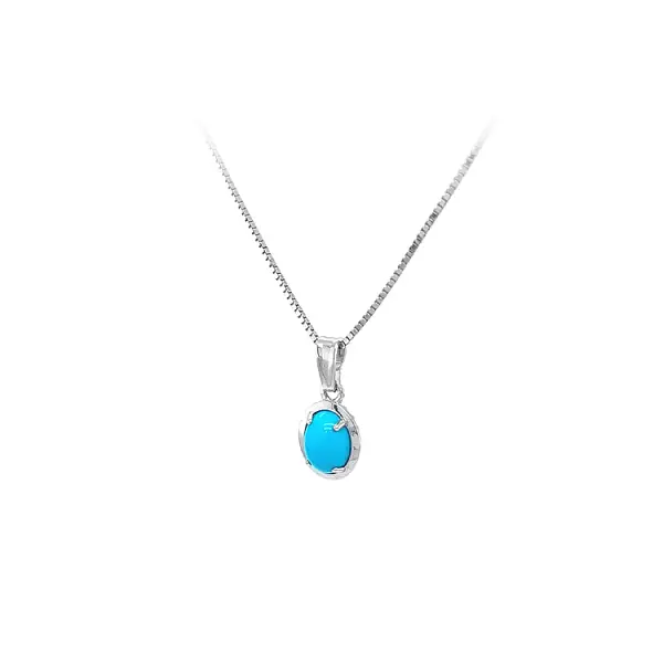 Pendant with Turquoise from White Gold