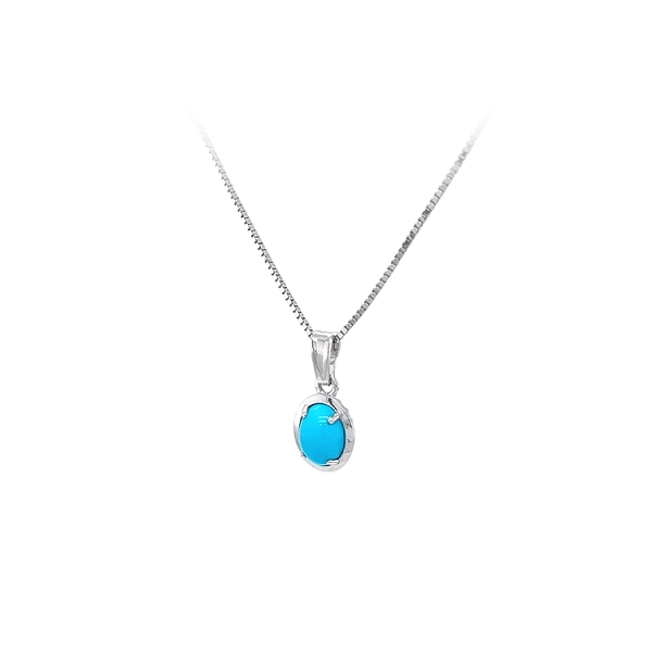 Pendant with Turquoise from White Gold