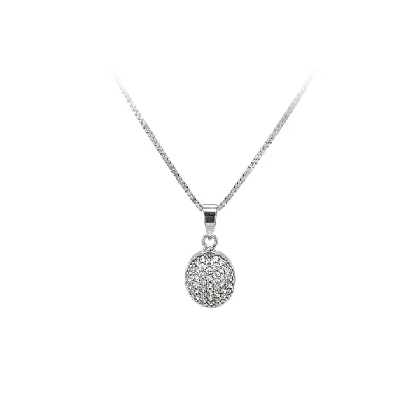 Pendant with White Gold Zircons