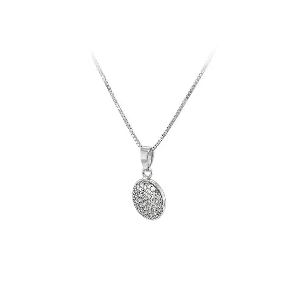 Pendant with White Gold Zircons