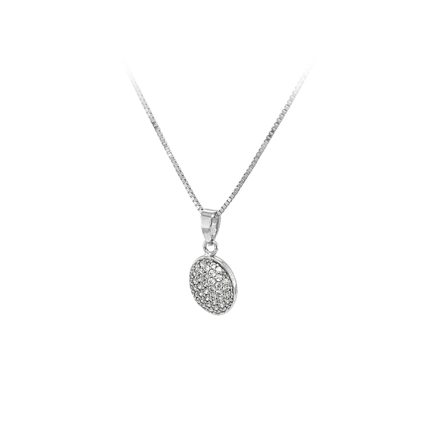 Pendant with White Gold Zircons