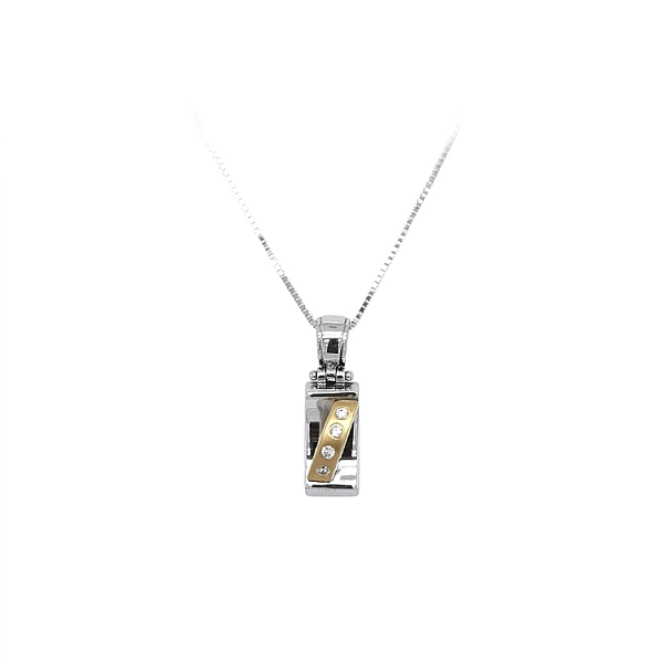 Pendant with Zircones made of Combined Gold