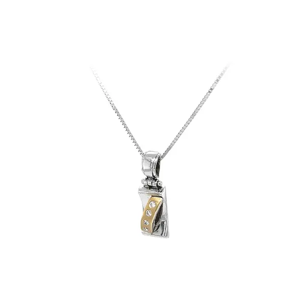 Pendant with Zircones made of Combined Gold
