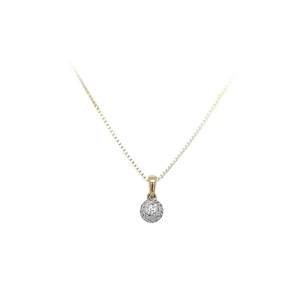 Gold Pendant with Zircons